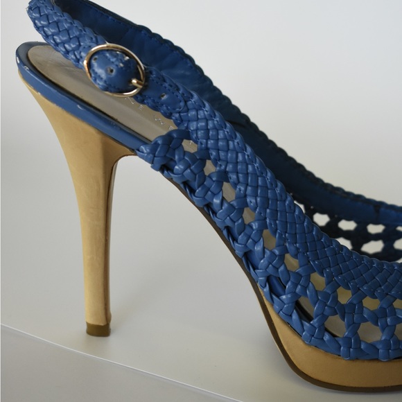 Nine West Blue Leather High Heel Shoes - Picture 7 of 7